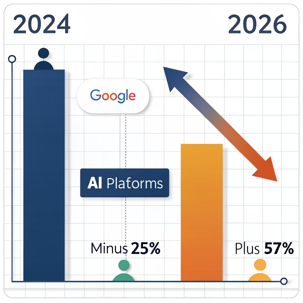 AI traffic grew 527% in 2025. Traditional search dropped 25%.